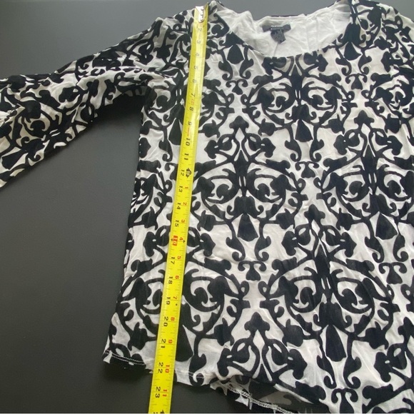 Alfani Blouse Women Small Whimsigoth Flared Sleeve Witchy Velvet Embroidery - Picture 10 of 11